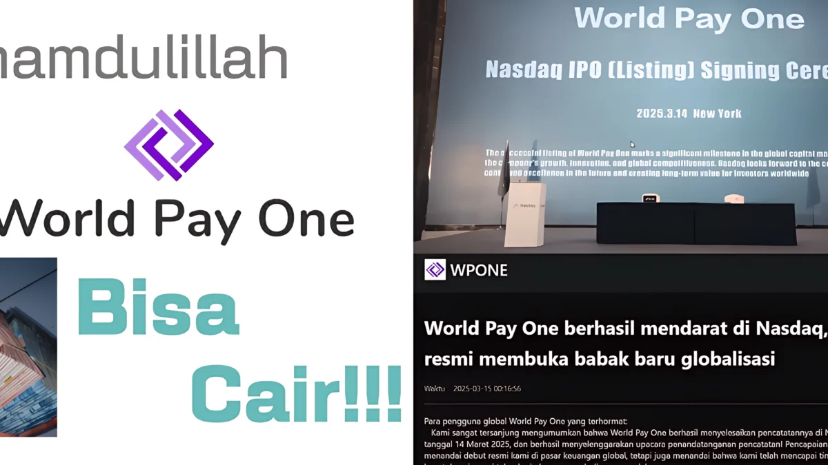 WPONE Benar-benar Terdaftar di NASDAQ? Pencairan 100 Persen Cair Hari Ini, Benarkah?