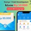 1 Kali Kesempatan Dapat Saldo DANA Rp50.000 Gratis, Buka Amplop Ini!