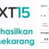 Promosi aplikasi Next 15 setelah libur perusahaan.