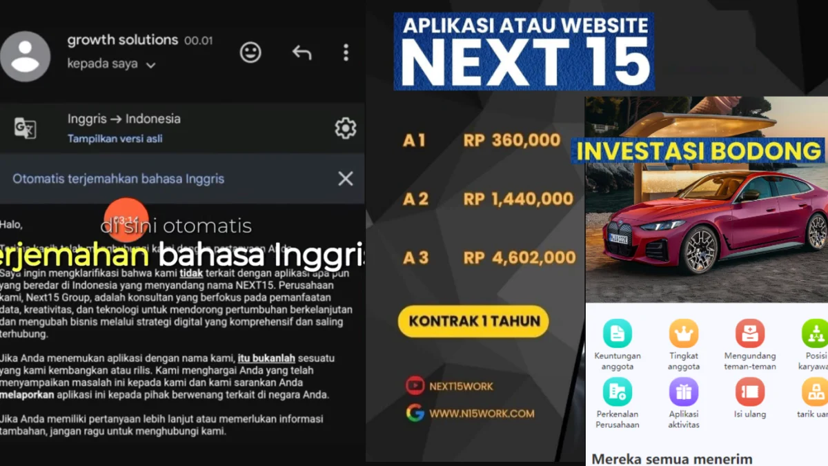 Akhirnya Next15 Asli Klarifikasi! Benarkah Aplikasi Next15 Indonesia Penipuan Mengatasnamakan Perusahaan Asing?