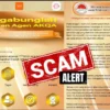 Aplikasi AKQA yang kini sudah positif SCAM.