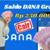Saldo DANA gratis dari fitur DANA Kaget Hari ini.