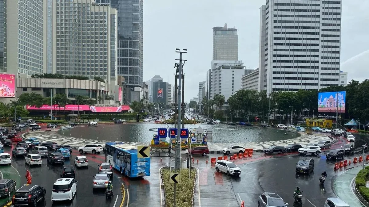 Sejumlah hotel di sekitar Bundaran HI, Jakarta. (foto/ANTARA)
