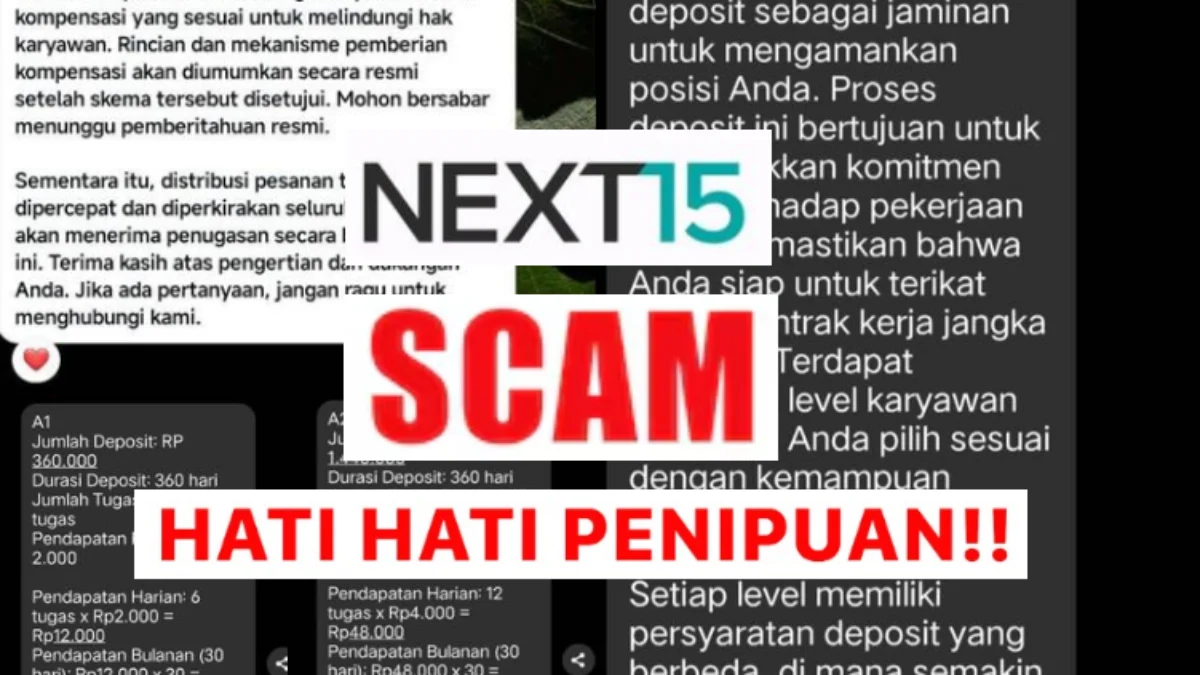Aplikasi NEXT 15 Mendekati Scam Segera Tarik Uang Kalian!