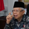 Wakil Presiden ke-13 Ma'ruf Amin menanggapi rencana evakuasi warga Gaza ke Indonesia. (Instagram / kyai_marufamin)