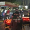 Ist. Seorang pengendara motor tewas di tempat usai terlibat lakalantas di A.H. Nasution Bandung. Dok. Unit Gakkum Satlantas Polrestabes Bandung.