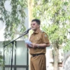 Wagub Jabar, Erwan Setiawan saat apel pagi di Pemkot Cimahi. (Mong / Jabar Ekspres)