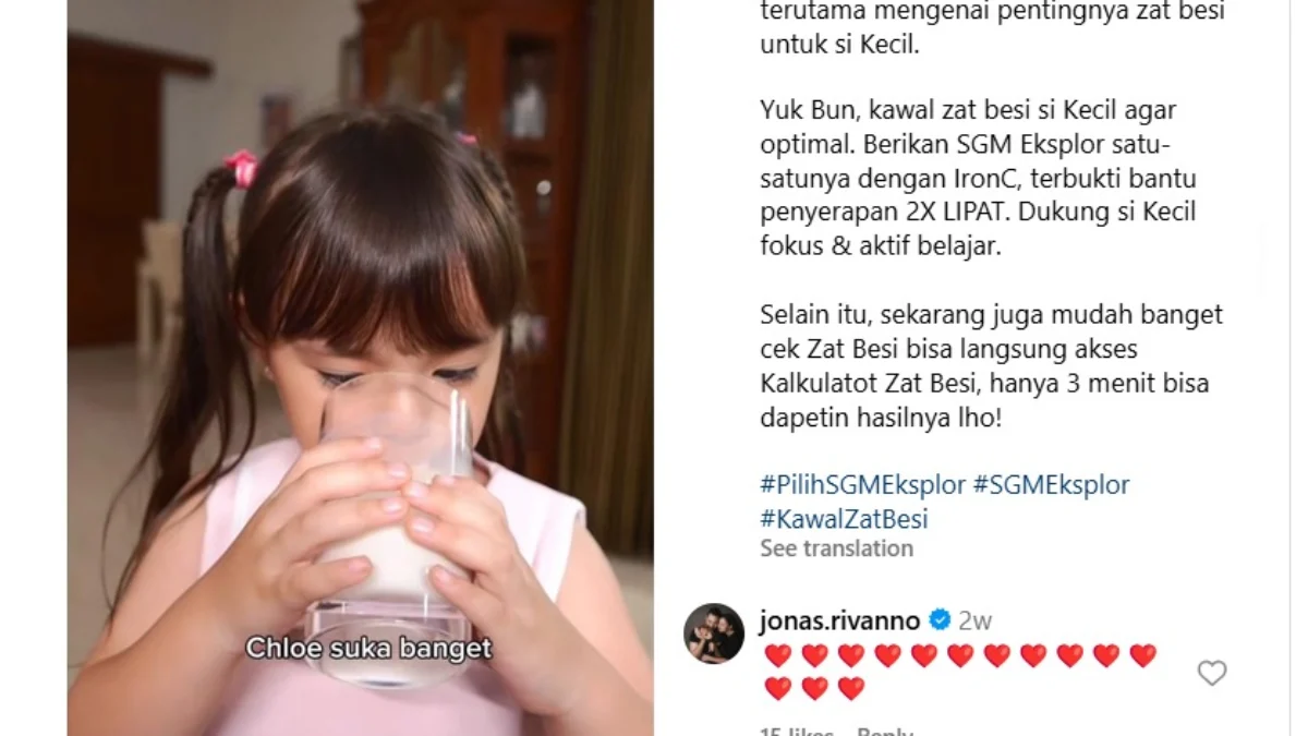 Investasi Untuk Kepintaran Si Kecil, Asmirandah Kawal Zat Besi Sejak Dini