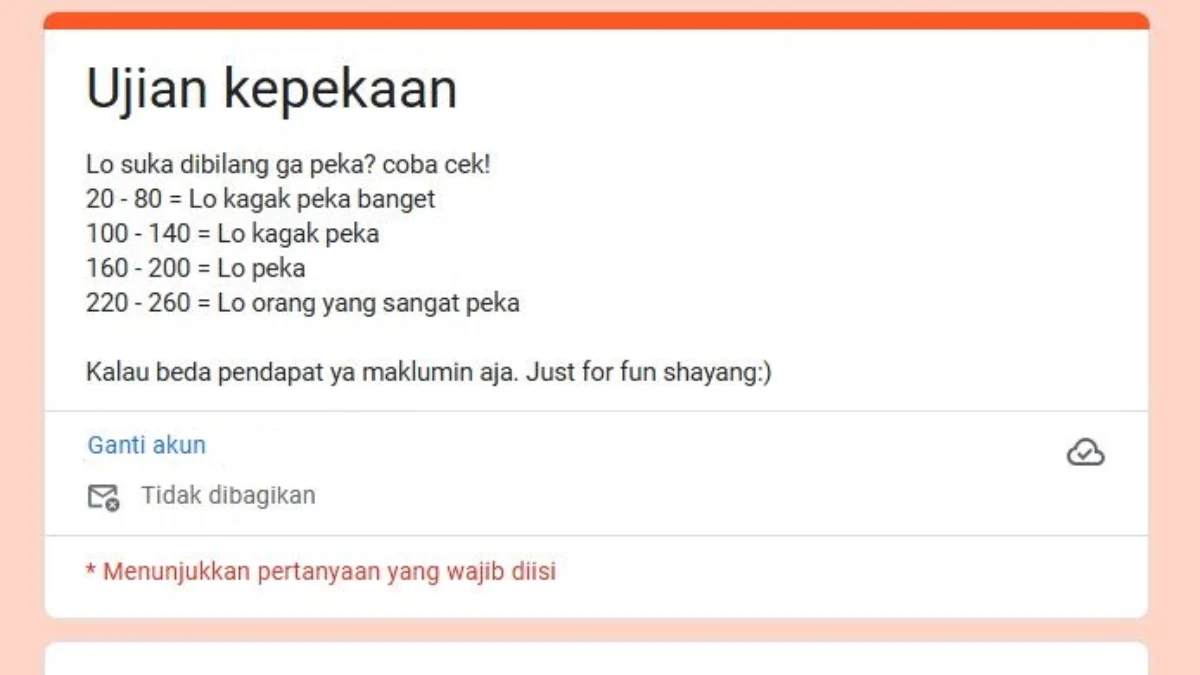 Link Tes Kepekaan Terbaru Viral TikTok 2025, Cek Skor Kepekaanmu