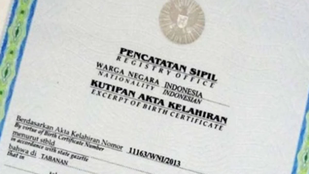 Inilah Arti Kode STBLD pada Akta Lahir Lama yang Digunakan di Indonesia