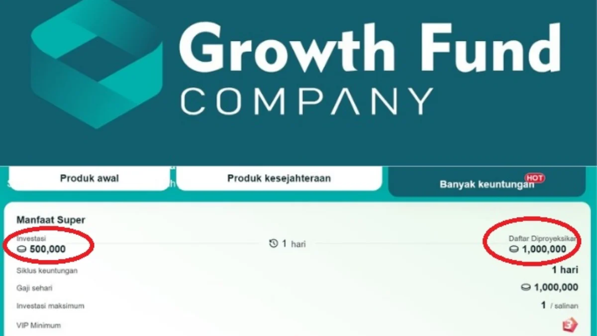 Aplikasi Growth Fund yang sempat mengalami error
