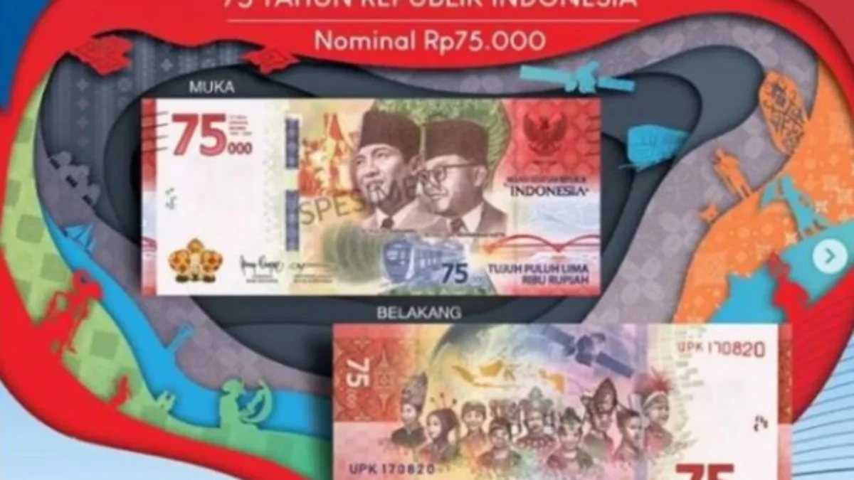 Tembus Harga Rp40 juta, ini 5 Lokasi Jual Uang 75 Ribu Paling Dipercaya, Ada di Kotamu? Uang 75 ribu yang kini berharga tinggi.