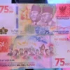 Uang 75 ribu yang kini langka.