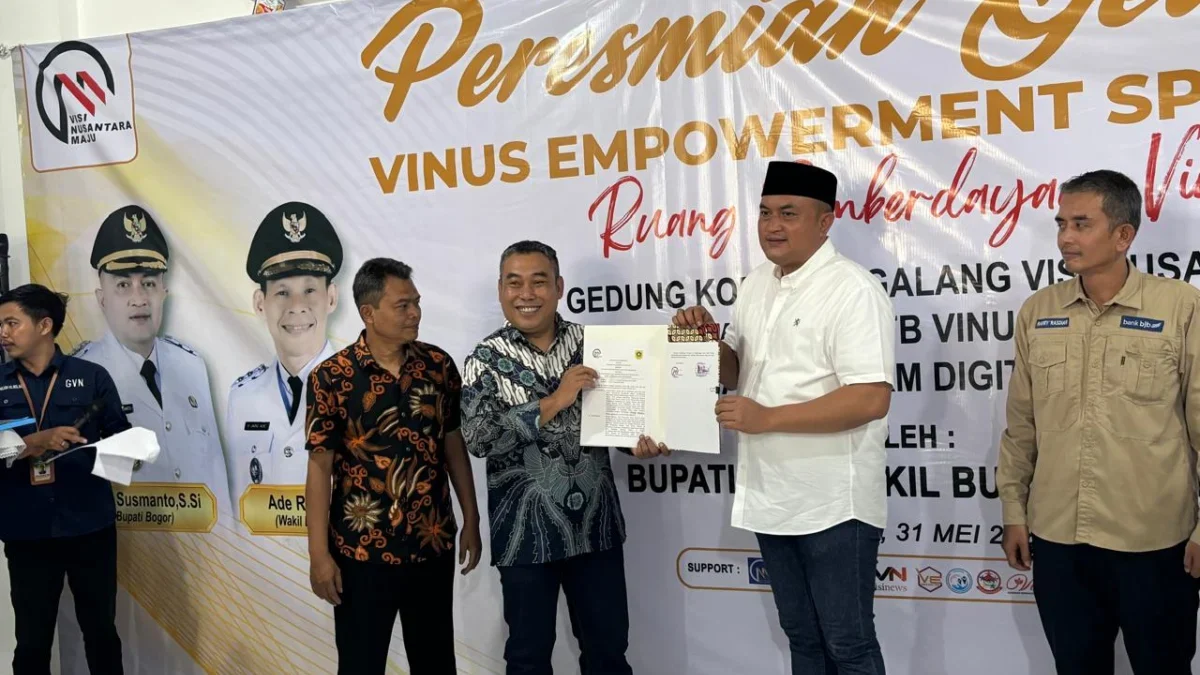 Bupati Bogor Resmikan Vinus Empowerment Space, Wadah Baru bagi Generasi Muda Kreatif Bupati Bogor, Rudy Susmanto, meresmikan Gedung Vinus Empowerment Space