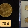 Koin uang kuno komodo Rp50 yang laku mahal.