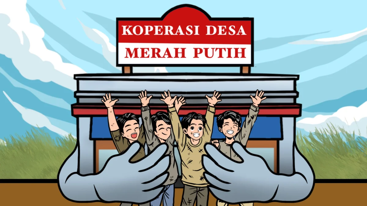 ILUSTRASI Geliat Koperasi Desa Merah Putih dalam Mengerahkan Perekonomian Bottom-up.-Maulana Pamuji Gusti-Harian Disway-