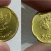 Uang koin kuno Rp500 bergambar melati yang disebut ada emasnya.
