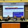 Penyampaian kinerja Anggaran Pendapatan dan Belanja (APBN) Jawa Barat sampai dengan Triwulan I 2025 di Ruang Sidang Gedung Keuangan Negara Bandung, (Rabu, 7/5).