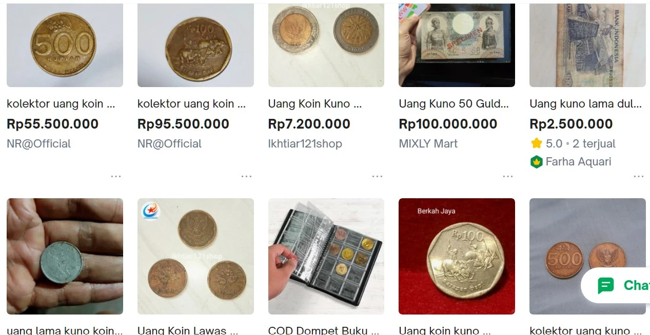 Daftar Harga Uang Kuno Terbaru Mei 2025 di Marketplace, Uang Koin 100