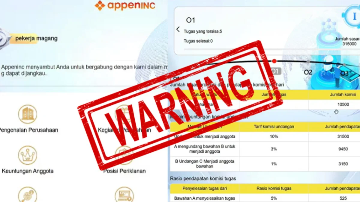 Aplikasi Appeninc Tiru Nama Perusahaan Global