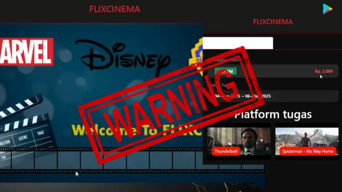 Waspada Aplikasi FLIX Cinema Modus Menonton Film Lama Tapi Tawarkan Investasi Aplikasi FLIX Cinema