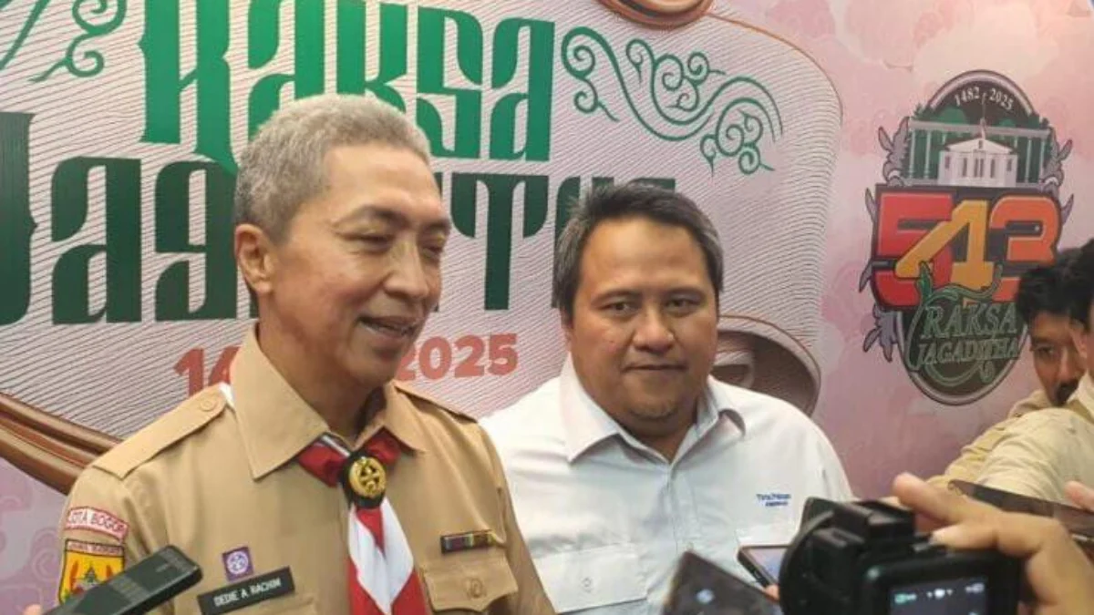 Wali Kota Bogor, Dedie A. Rachim bersama Ketua Panitia HJB ke-543, Rino Indira Gusniawan. (Yudha Prananda / Jabar Ekspres)