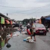 Kondisi sampah di Pasar Gedebage, pasca diguyur hujan pada Sabtu (17/5) kemarin. (Istimewa/for jabarekspres)
