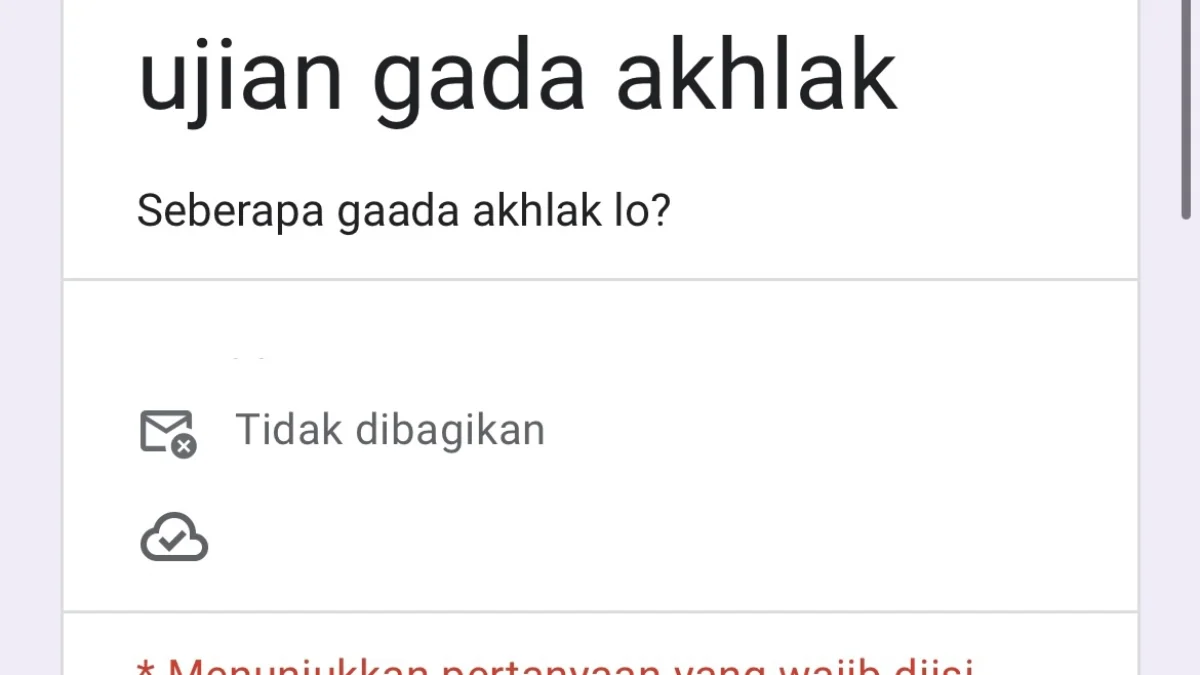 Link Tes Ujian Ujian Gada Akhlak Google Form DISINI Gratis, Siap-Siap Masuk Barak Militer KDM Kalau Skor Kamu Gak Lulus!