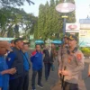 Polres Cimahi saat Memeberikan Himbauan Terkait Aksi Buruh ke Jakarta dalam May Day 2025 di Rest Area 125 Cimahi (Mong)