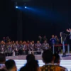 Wamendagri, Bima Arya saat pidato dalam Munas ke-VII Apeksi 2025 di Surabaya, Kamis (8/5). (Yudha Prananda / Istimewa)