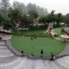 Air terjun buatan objek wisata Dusun Bambu, Cisarua, Bandung Barat. Dok Jabar Ekspres/Suwitno