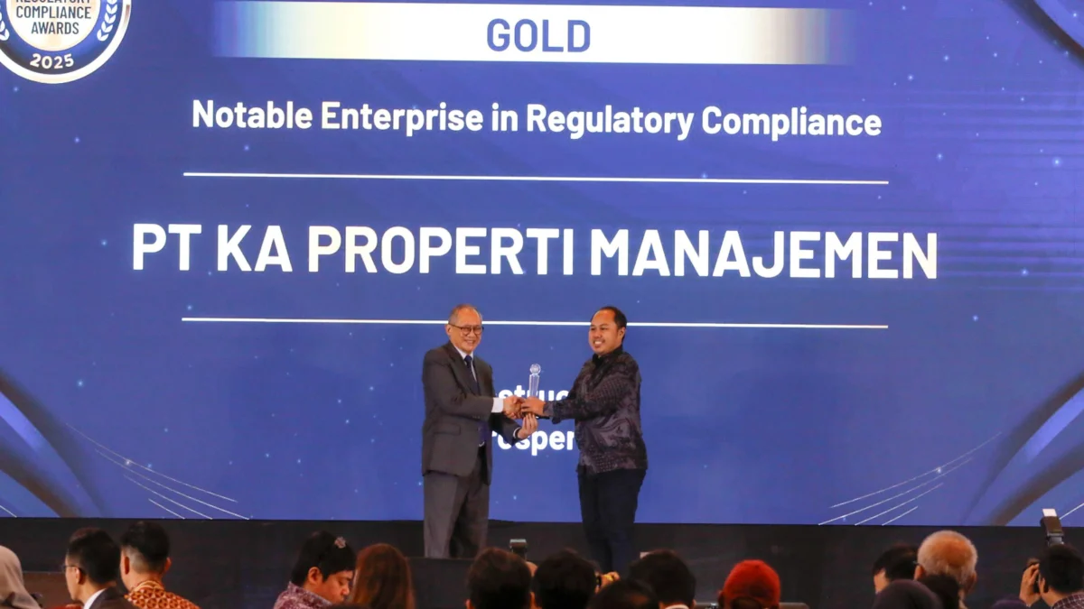 KAI Properti Sabet Predikat Emas di Ajang Kepatuhan Hukum Nasional 2025 KAI Properti Sabet Predikat Emas di Ajang Kepatuhan Hukum Nasional 2025
