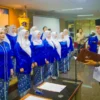 Wali Kota Bogor, Dedie A. Rachim saat mengukuhkan Pengurus POW Kota Bogor masa bakti 2025-2030, Rabu (14/5). (Yudha Prananda / Jabar Ekspres)