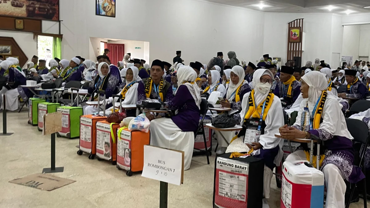 Jemaah haji asal Bandung Barat. Dok Jabar Ekspres/Suwitno