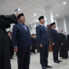 Empat JPTP saat diambil sumpah jabatan di Gedung Bupati Bandung Barat. Dok Jabar Ekspres/Suwitno