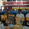 Polrestabes Bandung berhasil ungkap 46 kasus peredaran narkoba dan miras selama bulan Mei. (foto/San)