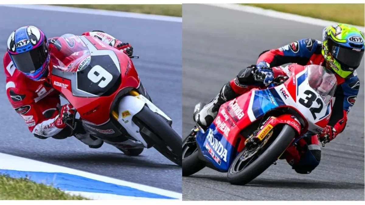Dua Pebalap Binaan Astra Honda Siap Taklukan Sirkuit Ikonik di Spanyol Dua Pebalap Binaan Astra Honda Siap Taklukan Sirkuit Ikonik di Spanyol. Veda Ega Pratama (Kiri) dan Muhammad Kiandra Ramadhipa (Kanan).