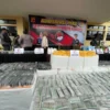 Jutaan butir obat-obatan terlarang berhasil disita Sat Narkoba Polresta Bandung. Foto Agi