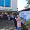 BPJS Ketenagakerjaan Cabang Bandung Bojongsoang saat merayakan Hari Buruh Internasional 2025, Jumat (2/5/2025).