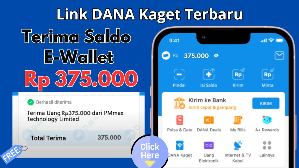Saldo E-Wallet Gratis Rp 375.000 Cukup Klik Link DANA Kaget Ini