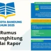 Cara Menghitung rumus nilai rapot pada jalur prestasi SPMB Kota Bandung 2025