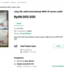 penawaran uang 75 ribu dengan harga fantastis di platform jual beli online.