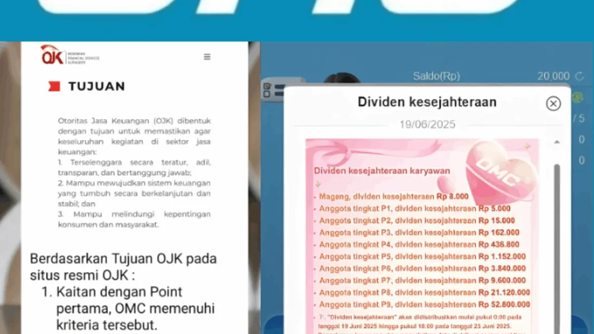 Merasa Tak Diakui, Aplikasi OMC Bagi-Bagi “Dividen Kesejahteraan”, Klaim Sejalan dengan Misi OJK Merasa Tak Diakui, Aplikasi OMC Bagi-Bagi “Dividen Kesejahteraan”, Klaim Sejalan dengan Misi OJK