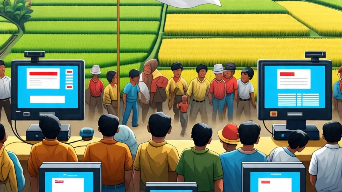 Ilustrasi E-Voting Pilkades (Meta AI)