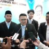 Ketua Umum BPC HIPMI Kota Cimahi, Aria Putra Perdana usai Pelantikan Pengurus BPC HIPMI Kota Cimahi. (Mong/Jabar Ekspres)