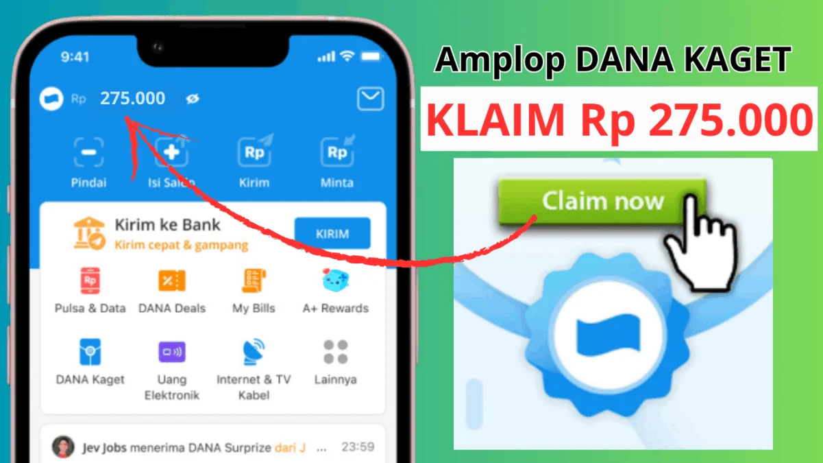 Nomormu Terpilih Dapat Saldo DANA Gratis hingga Rp275.000, Klaim Sekarang!