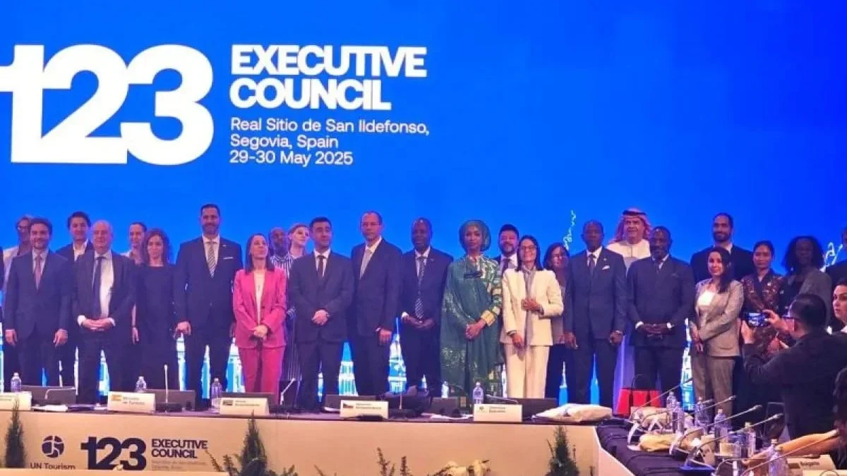 Momen Wakil Menteri Pariwisata Ni Luh Puspa dalam acara UN Tourism Executive Council 123rd Session yang diselenggarakan di Segovia, Spanyol pada Jumat (30/5/2025). foto/ANTARA