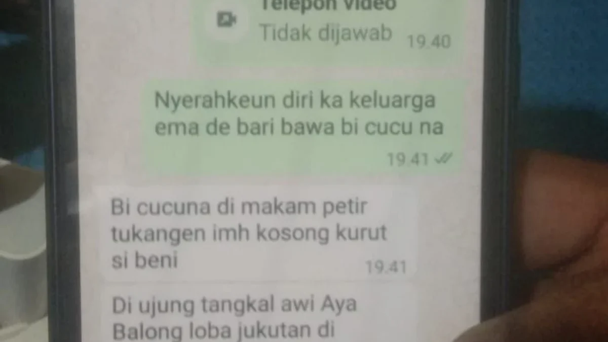 Jasad Cucu Cahyati ditemukan setelah tim gabungan TNI-Polri, BPBD, perangkat desa, dan warga (total 50 personel) menyisir kolam ikan dan aliran sungai