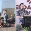 Sejumlah pelaku usaha mendengar arahan dari Deputi Bidang Koordinasi Pemberdayaan Ekonomi Masyarakat dan Perlindungan Pekerja Migran, Leontinus Alpha Edison.