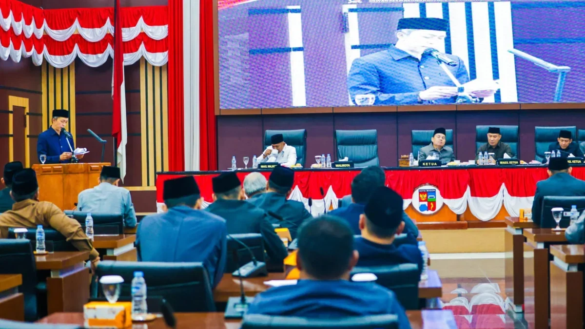Perubahan Anggaran di Kota Bogor Dialokasikan untuk Kepentingan Masyarakat Pemkot dan DPRD Kota Bogor saat menggelar rapat paripurna belum lama ini. (Yudha Prananda / Istimewa)